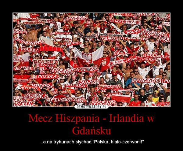 Mecz Hiszpania - Irlandia w Gdańsku – ...a na trybunach słychać "Polska, biało-czerwoni!" 