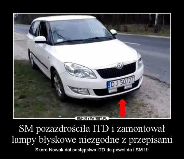 SM pozazdrościła ITD i zamontował lampy błyskowe niezgodne z przepisami – Skoro Nowak dał odstępstwo ITD do pewni da i SM !!! 