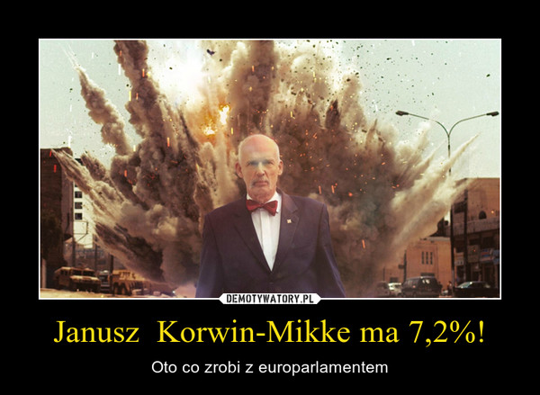 Janusz  Korwin-Mikke ma 7,2%! – Oto co zrobi z europarlamentem 