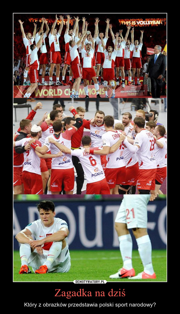 Zagadka na dziś – Który z obrazków przedstawia polski sport narodowy? 