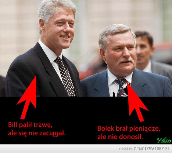 Bill Clinton i Lech Wałęsa, i ich małe grzeszki –  