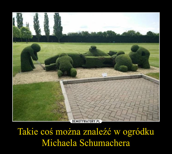 Takie coś można znaleźć w ogródku Michaela Schumachera