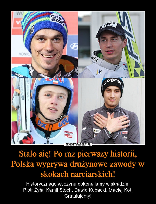 Stało się! Po raz pierwszy historii, Polska wygrywa drużynowe zawody w skokach narciarskich!