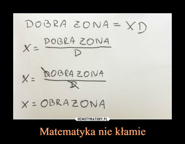 Matematyka nie kłamie –  