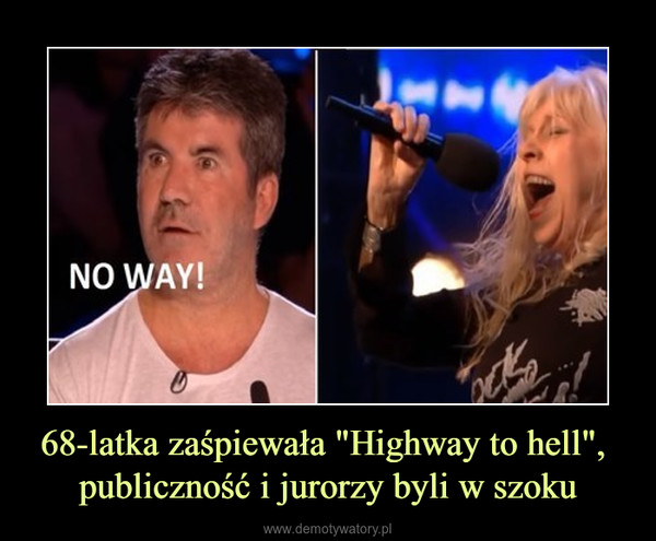 68-latka zaśpiewała "Highway to hell", publiczność i jurorzy byli w szoku –  