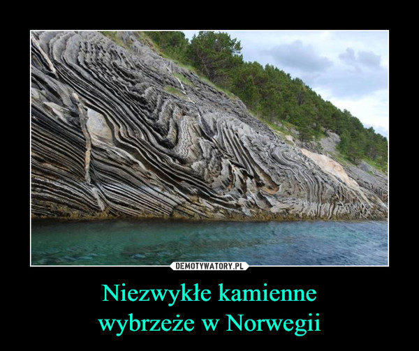 Niezwykłe kamiennewybrzeże w Norwegii –  