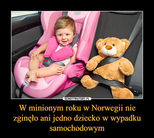 W minionym roku w Norwegii nie zginęło ani jedno dziecko w wypadku samochodowym –  