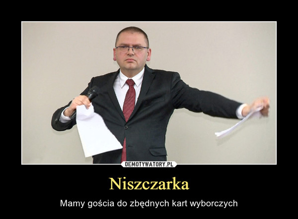 Niszczarka – Mamy gościa do zbędnych kart wyborczych 