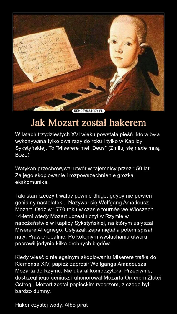 Jak Mozart został hakerem