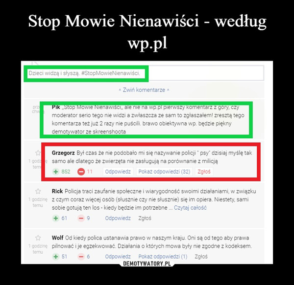 Stop Mowie Nienawiści - według wp.pl
