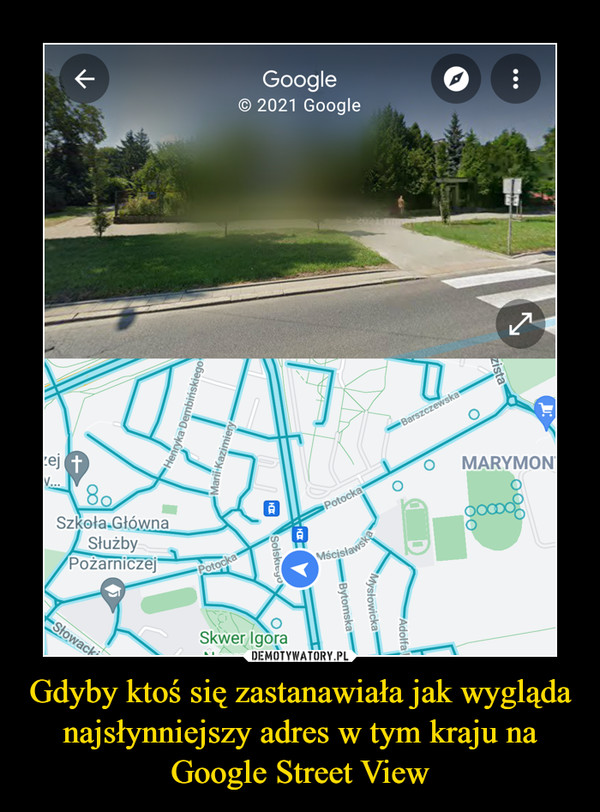 Gdyby ktoś się zastanawiała jak wygląda najsłynniejszy adres w tym kraju na Google Street View –  
