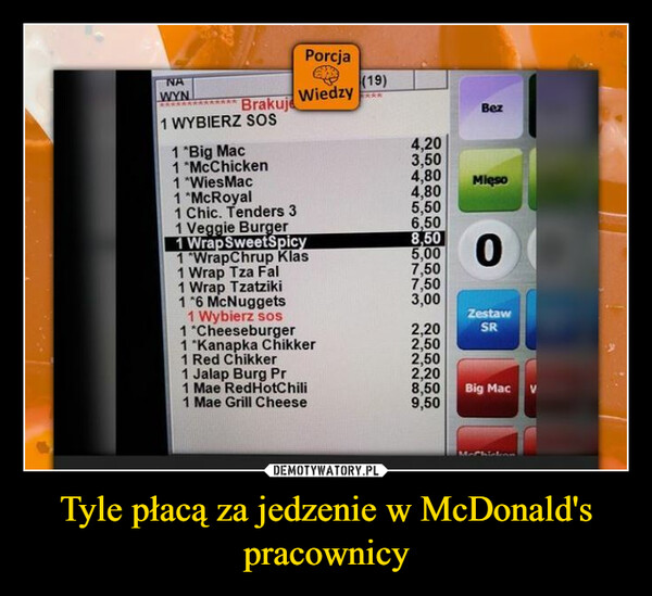 Tyle płacą za jedzenie w McDonald's pracownicy –  