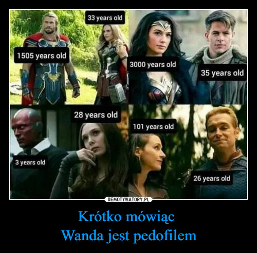 Krótko mówiąc 
Wanda jest pedofilem