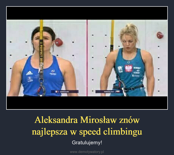 Aleksandra Mirosław znównajlepsza w speed climbingu – Gratulujemy! 