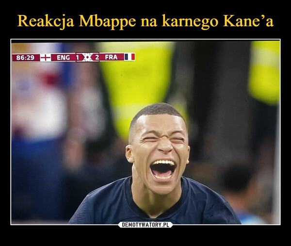 Reakcja Mbappe na karnego Kane’a