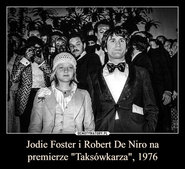 Jodie Foster i Robert De Niro na premierze "Taksówkarza", 1976